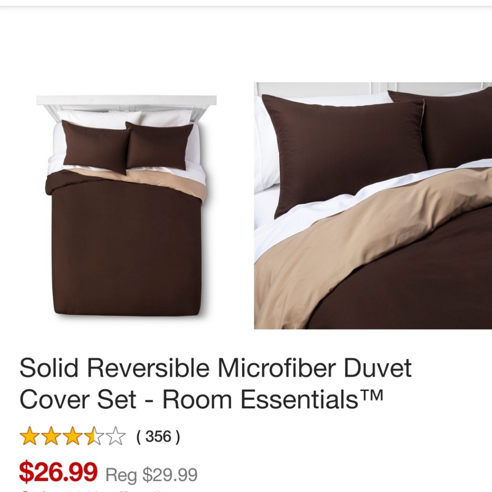 Room Essentials 3 piece Duvet Cover set
